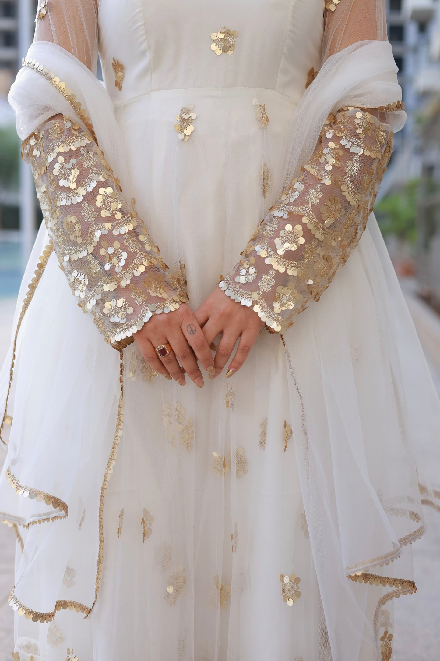 Anarkali (White Golden)