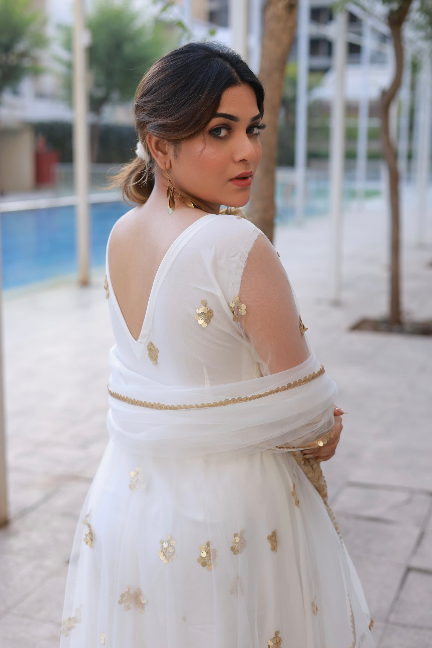 Anarkali (White Golden)